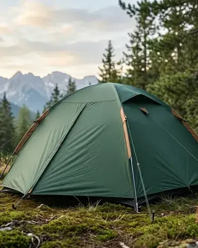 Палатка Forest Tales сред планинска гора